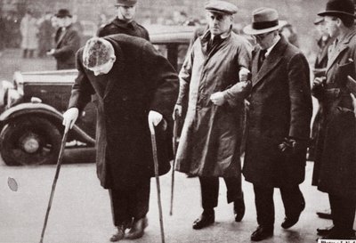 Those Less Able to Walk Avoiding the Crowds Outside Westminster Hall, During the Lying in State of George V, 1936 by English Photographer